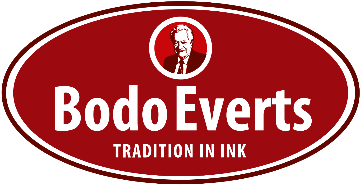 EVERTS AG Logo with Bodo Everts tradition in ink balloon printing ink