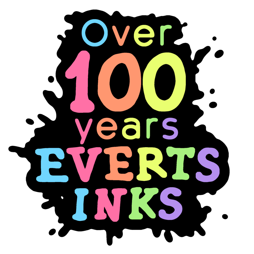 Over 100 years Everts Inks Color Splash